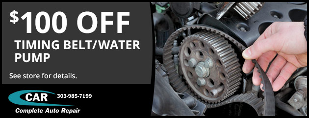 $100 Off Timing Belt/Water Pump